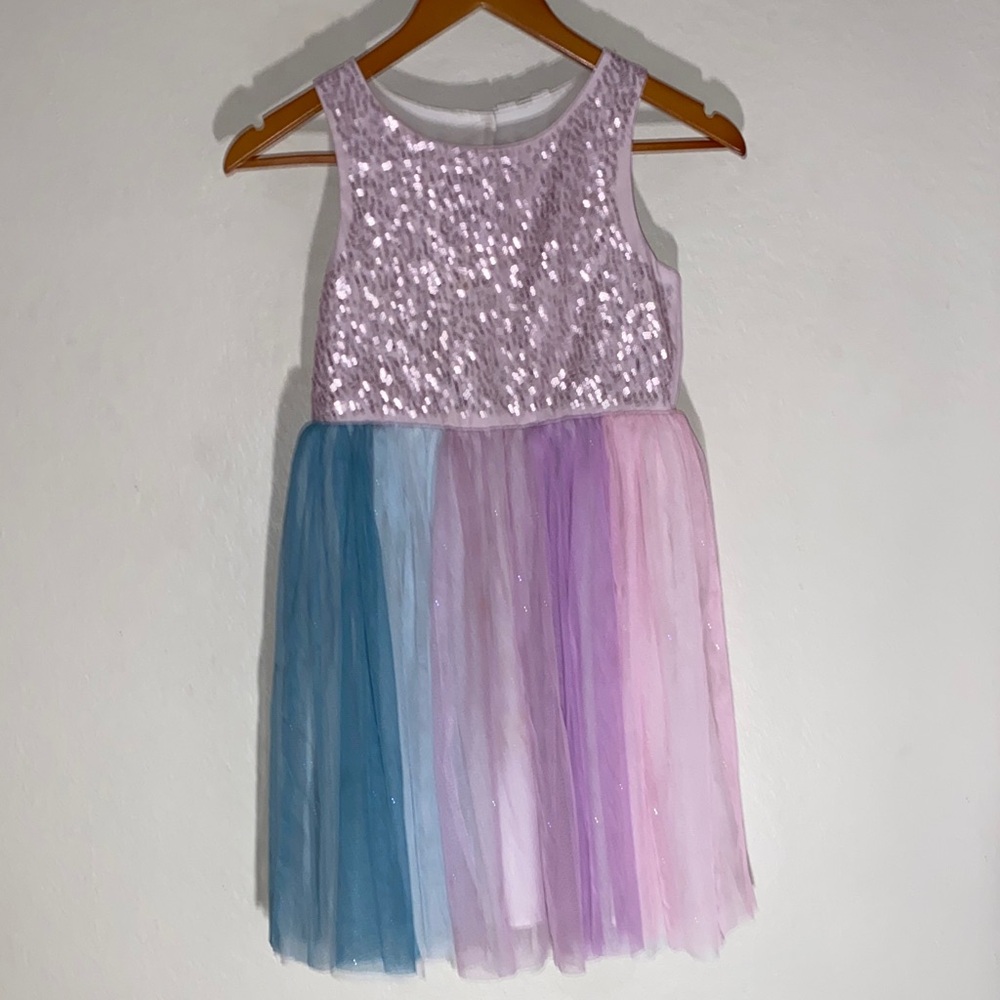 H&M Sequin Top Dress with Multicolor Tulle Skirt
